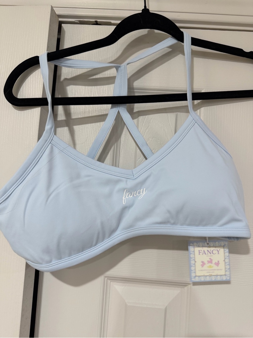 Fancy Brand- Women's Light Blue Strappy Bralette and matching leggings set